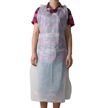 

10Pcs/set Disposable Plastic Aprons Cleaning Apron Transparent Aprons Women Cooking Use Men Kitchen Apron Home cleaning Apron