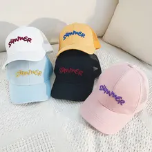 SP& CITY, летняя бейсбольная шляпа с вышитыми буквами, мужская и женская дышащая Солнцезащитная шляпа, одноцветная простая шапка с утиным язычком