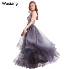 Wasiang элегантное вечернее платье халат De Soiree бисером вечерние платья безрукавые вечерние платья