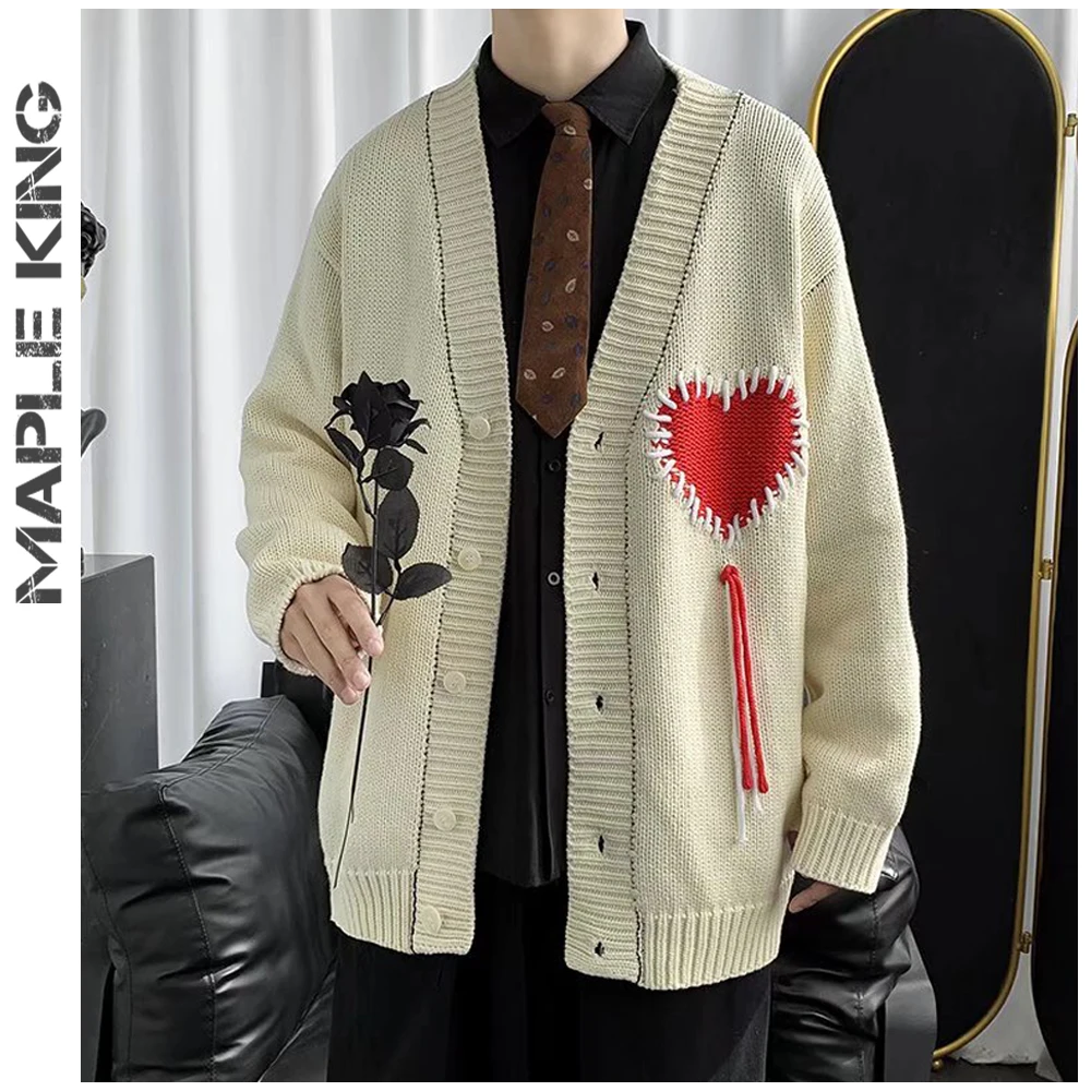 2pc Set Love Printed Hooded Cardigan main image 1