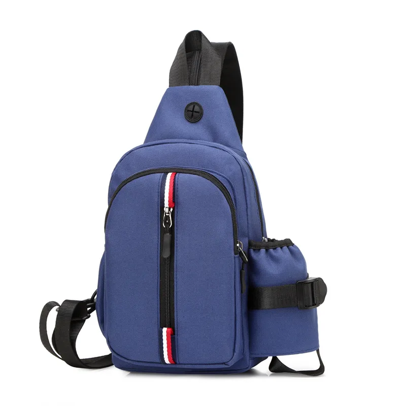 

Men Multi-functional Small Chest Bag Oxford Cloth Solid Color Wear-Resistant Outdoor Casual Backpack