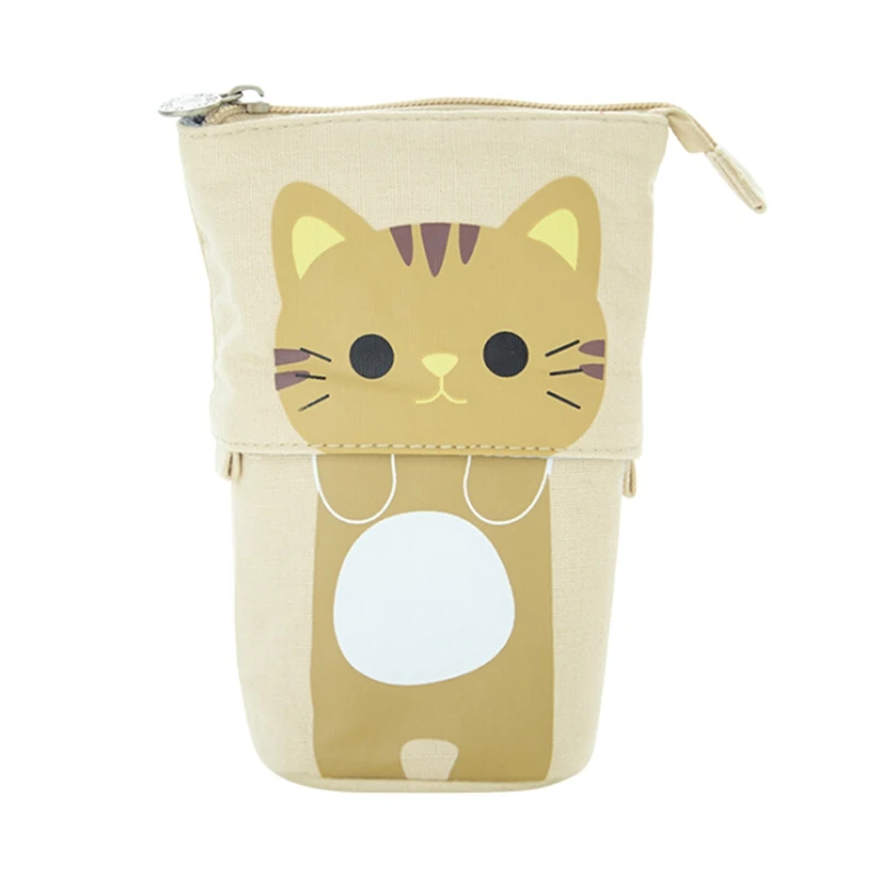 Household Telescopic Pen Bag Cute Cartoon Multi-function Deformable Portable Cosmetic Bag Telescopic Pen Bag - Цвет: D
