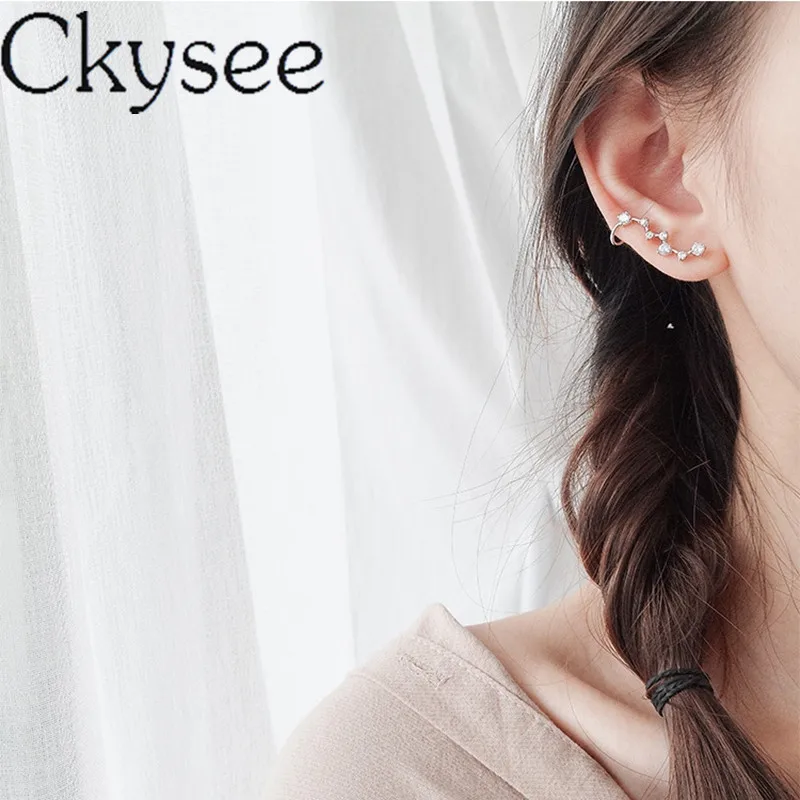 

Ckysee Star Ear Climber 925 Sterling Silver Tiny Star Stud Earrings For Women Everyday Teen Celestial Birthday Gift Jewelry