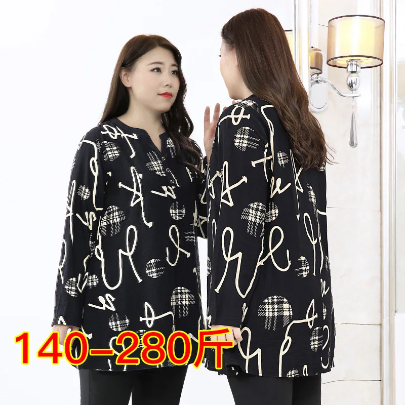 Черный TUHAO размера плюс 10XL 9XL 8XL блузка рубашка Модные женские топы и блузки женская рубашка клетчатый принт OL женские блузки 5XL 3XL офис - Цвет: Черный