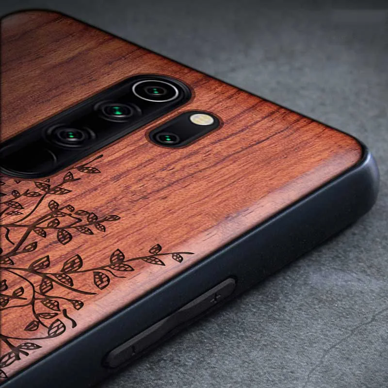 Резной деревянный ящик на заказ для Xiaomi redmi note 8 pro Чехол funda для Xiaomi redmi note 8 note 7 K20 Pro Деревянный ТПУ защитный чехол