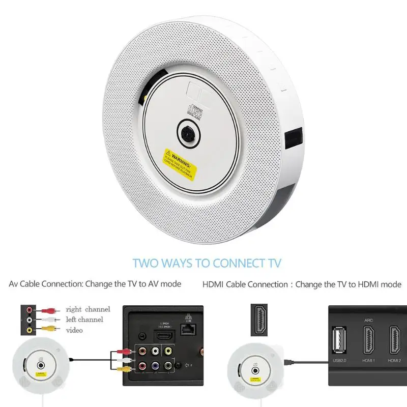 Портативный файлы для CD/DVD полный формат настенный машина Bluetooth аудио плеер