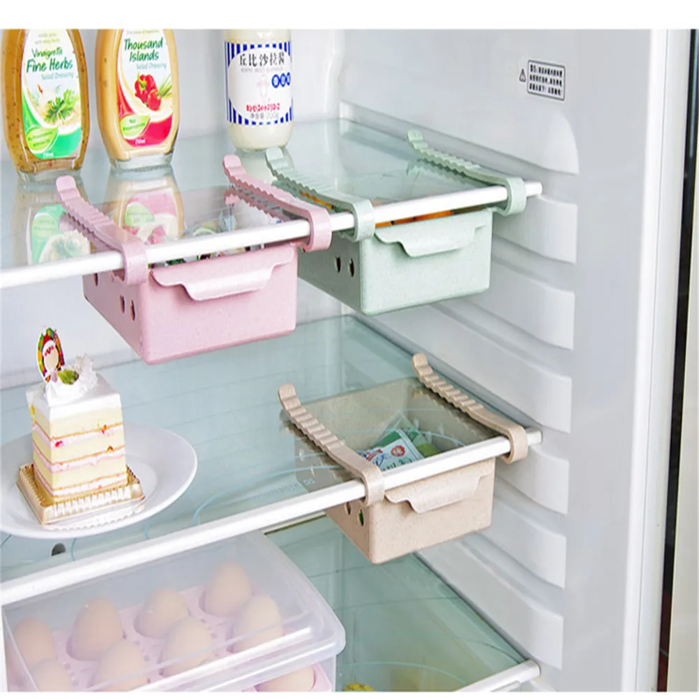 Полка для холодильника, держатель для полки для холодильника, выдвижные ящики для хранения, органайзер для хранения пищи