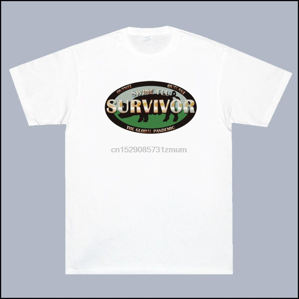 Свиной грипп Survivor Outwit outlong глобальная пандемия футболка крутая Повседневная pride