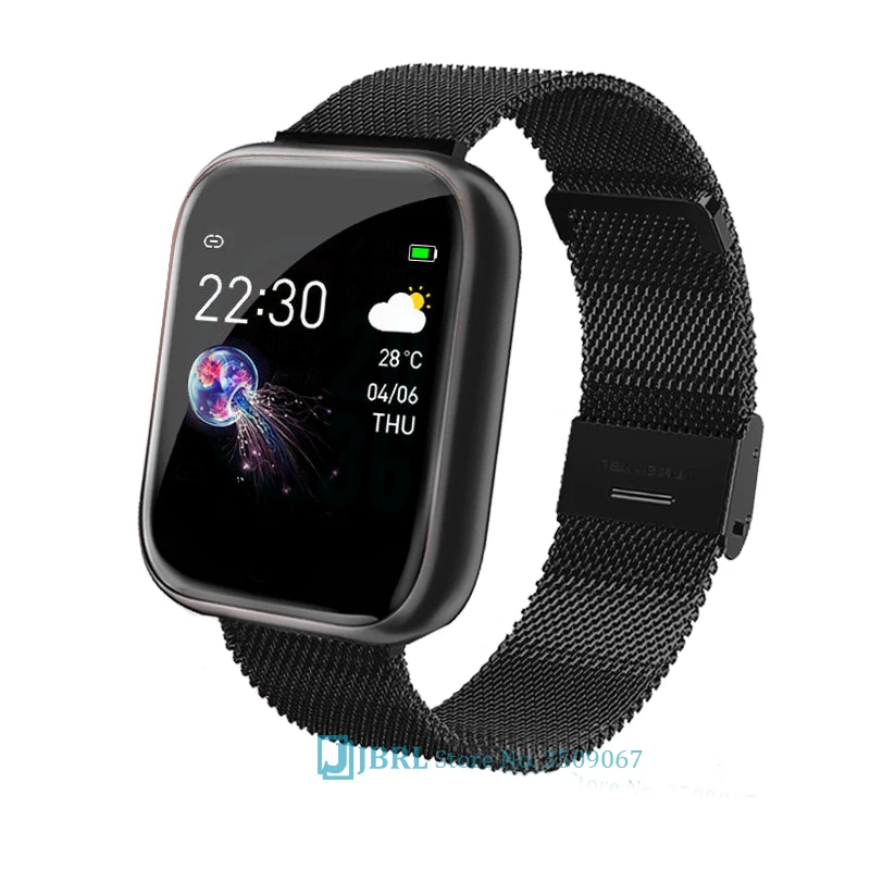 2021 Ladies Sport Bracelet Smart Watch Women Smartwatch Men Smartband Android IOS Waterproof Fitness Tracker Smart Clock Mens 