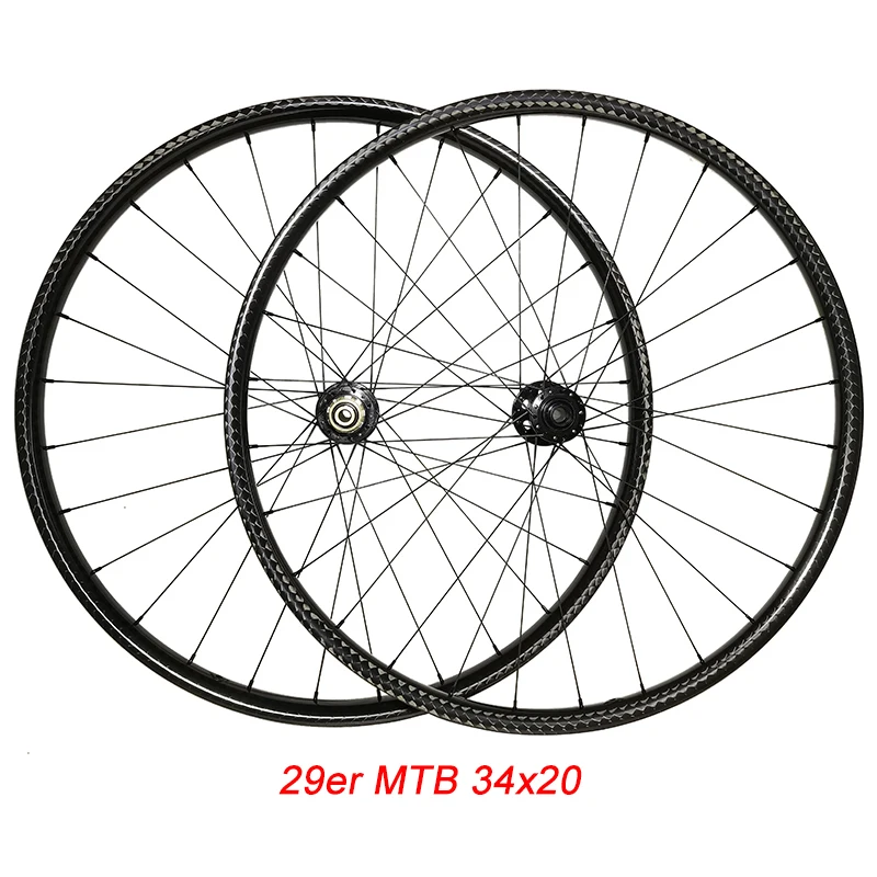Juego de ruedas de carbono 29er boost novatec hub, 28 agujeros, XC AM, bicicleta de montaña Juego de ruedas de carbono 29er boost novatec hub, 28 agujeros, XC AM, bicicleta de montaña