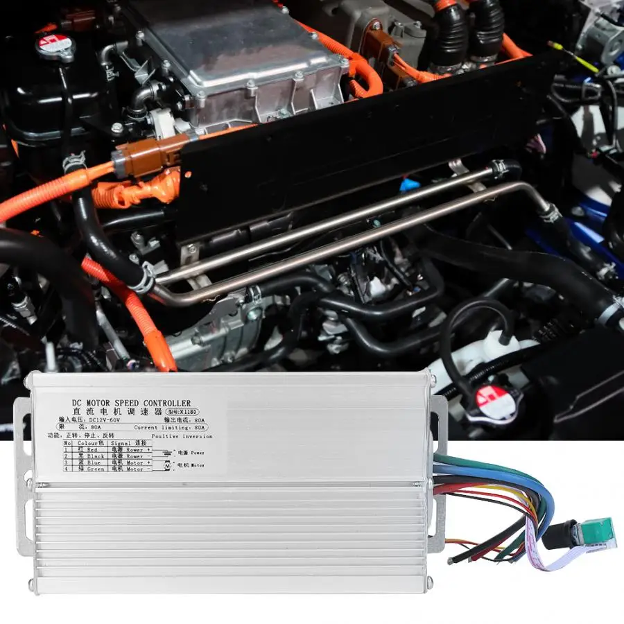 DC 12 V~ 60V 80A щетка против часовой стрелки электромотор Скорость контроллер регулитор скорости двигателя регулятора 21 кГц щетки двигателя