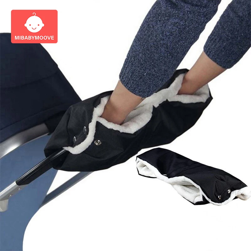 Теплые детские зимние варежки на коляску, меховые флисовые утолщенные Детские коляски, антифриз, ручная крышка, водонепроницаемые детские багги, аксессуары для детской коляски