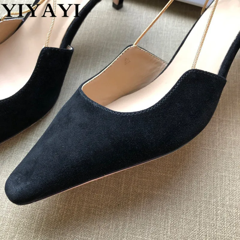 Sexy Narrow Bands Slingbacks Sandals Women Small Square Toe Summer Pumps Runway T-show Party Shoes Woman Black Zapatos Mujer
