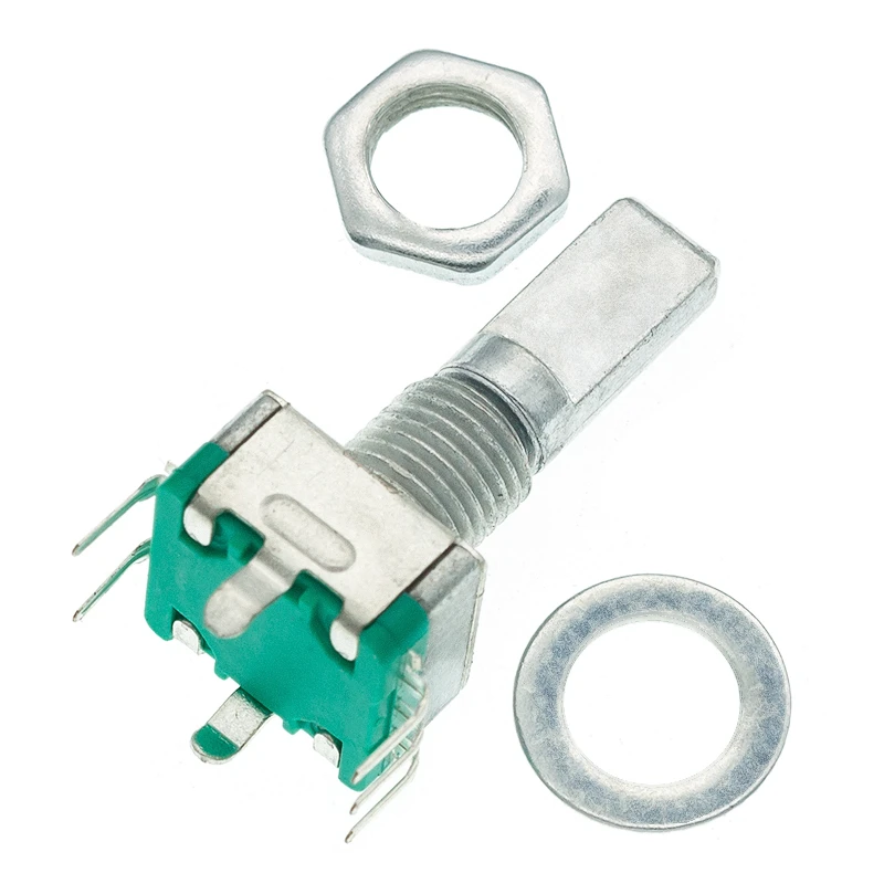 5pcs Rotary encoder,code switch/EC11/ audio digital potentiometer,with switch,5Pin, handle length 20mm