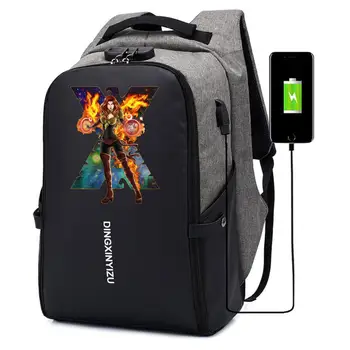 

Cartoon Dark Phoenix Backpack UNISEX Travel bag teenagers Laptop bag Anti-theft USB Charging Knapsack student school book Bags