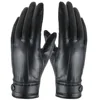 LongKeeper-gants d'hiver en cuir PU pour hommes, écran tactile, complet, coupe-vent, noires ► Photo 3/6