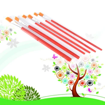 

6Pcs/Set Different Size Brushes Nylon Hair Acrylics Art Paint Brush Set Gouache Watercolor Oil Painting Brush Set