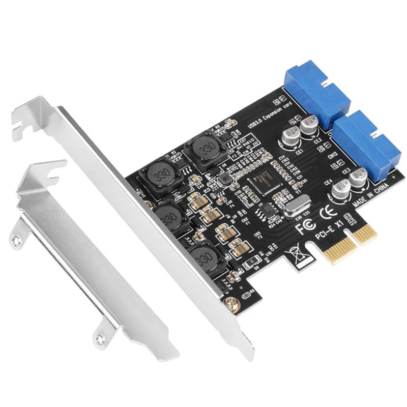 

PCI-E на 2 порта 19Pin USB 3,0 PCI Express контроллер, адаптер для ПК для дома и офиса