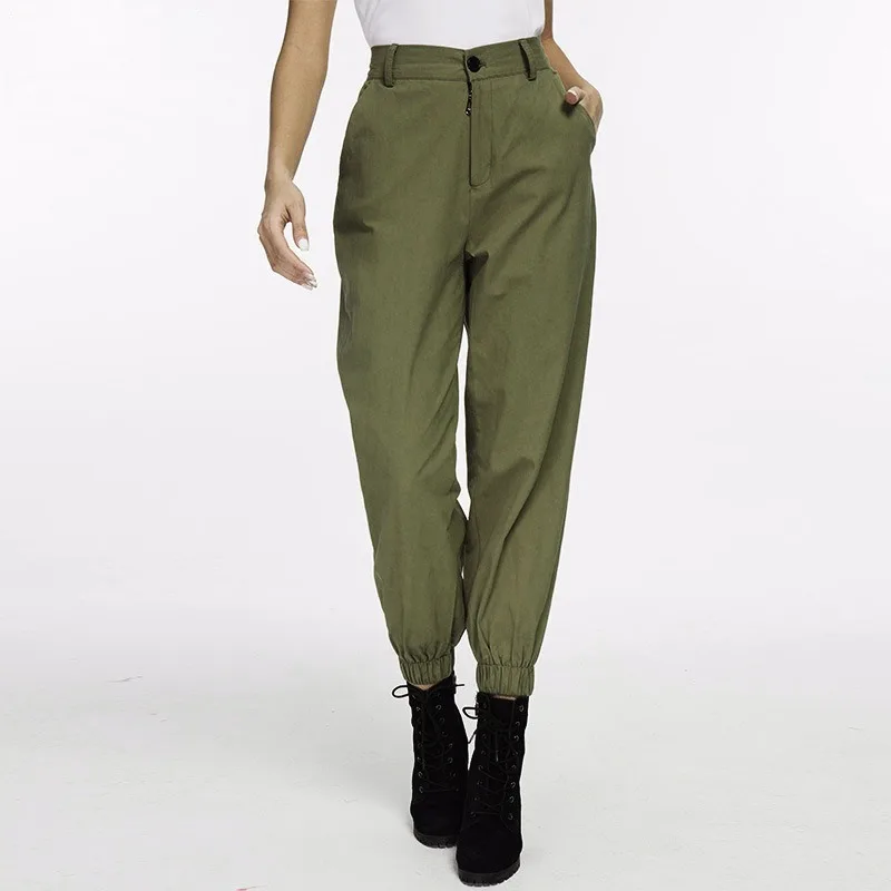 

American overalls women's loose-fitting, high-waisted, leggings harbor style hip casual pants close to the skin for women