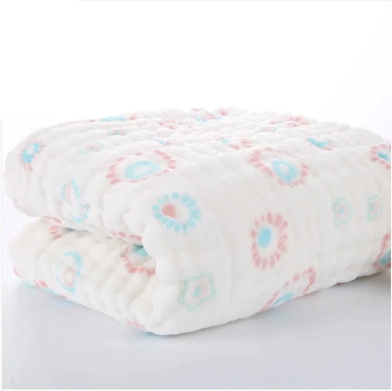 MOTOHOOD 9 Layers Cotton Bath Towel Kids Quilt Baby Blankets Newborn Bedding Photography Props Cotton Warm Blanket Swaddle (1)