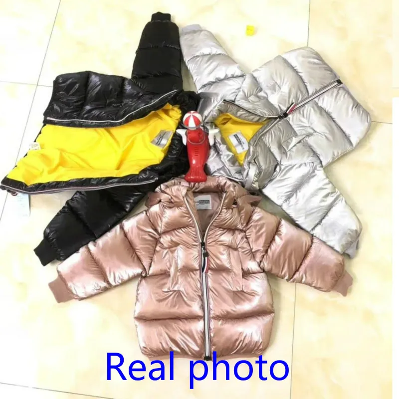 Girls Winter Down Jacket Boys Outwear Coats Parkas Childrens Warm Jacket Girl Winter Jacket Hooded Coat for Russian Winter - Цвет: Rose gold