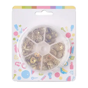 

120pcs Tibetan Style Alloy Flower Petal Bead Caps