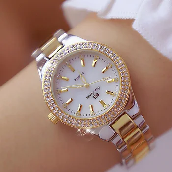 

Luxury Women Bracelet Watch Gold Silver Watch Women Crystal Diamond Watch Ladies Dress Wrist Watches Stainless Steel Clock 2020