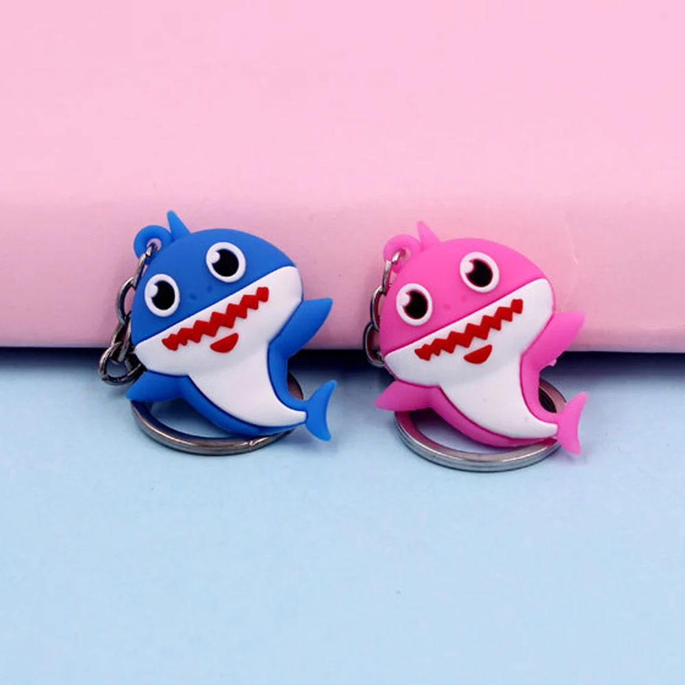 

Cartoon Shark Baby Keychain Rubber Anime Figure Key Ring Key Chain Kid Toy Key Holder Trinket Gift For Women Girls Sleutelhanger