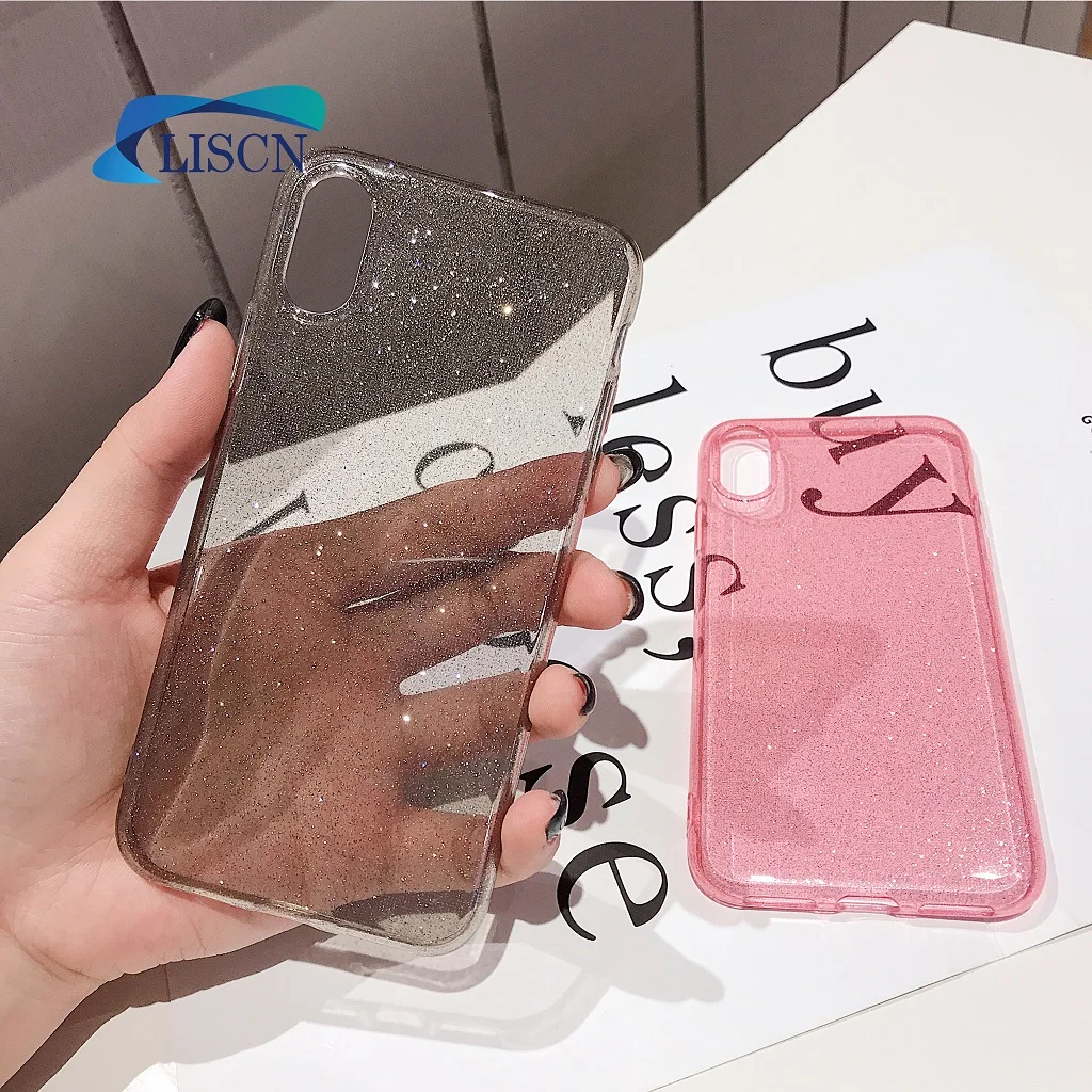 LISCN защитный чехол для телефона для iphone 8Plus 7 8 6s 7P iphone 6 5 5S SE XR Xs мягкий блестящий чехол для iphone Xs Max чехол