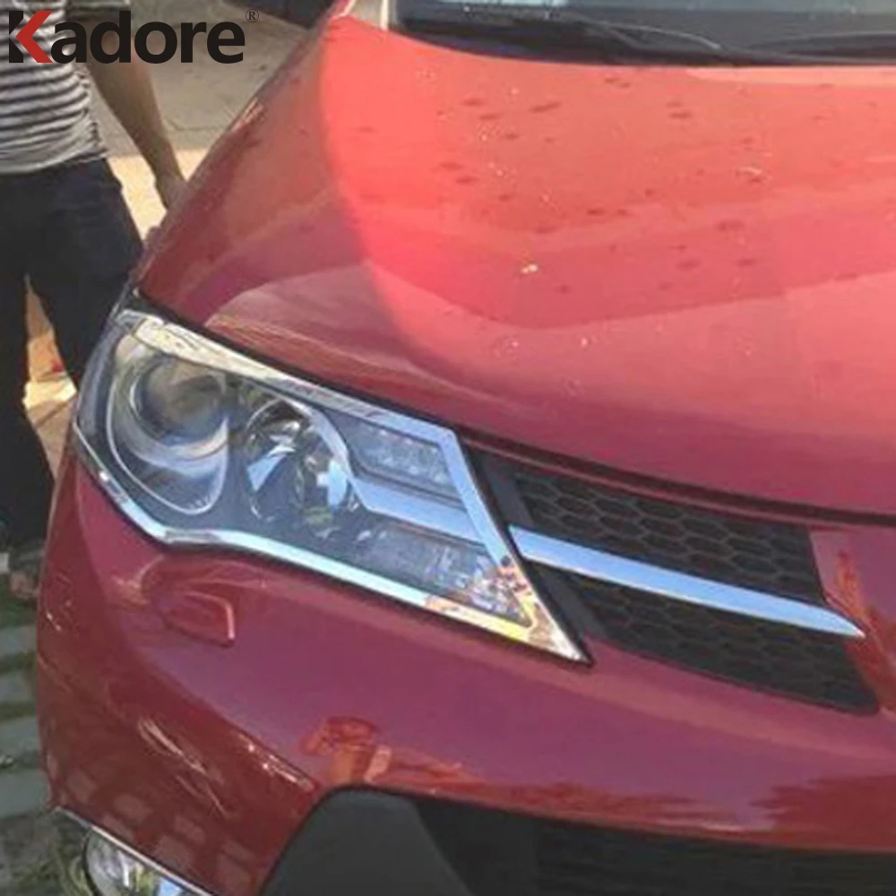 Для Toyota RAV4 для Previa RAV 4 2013 2014 2015 Хром спереди головной светильник лампы Накладка