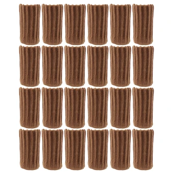

24pcs Thicken Reusable Round Bottom Floor Protector Non Slip Furniture Cover Stitching Home Decor Chair Leg Socks Double-layer