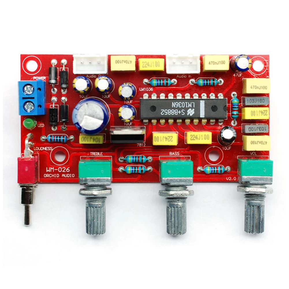 Регулятор громкости анти-шума LM1036 модуль DIY HIFI Preamp Bass аксессуары для дома аудио тон доска комплект усилитель тройной