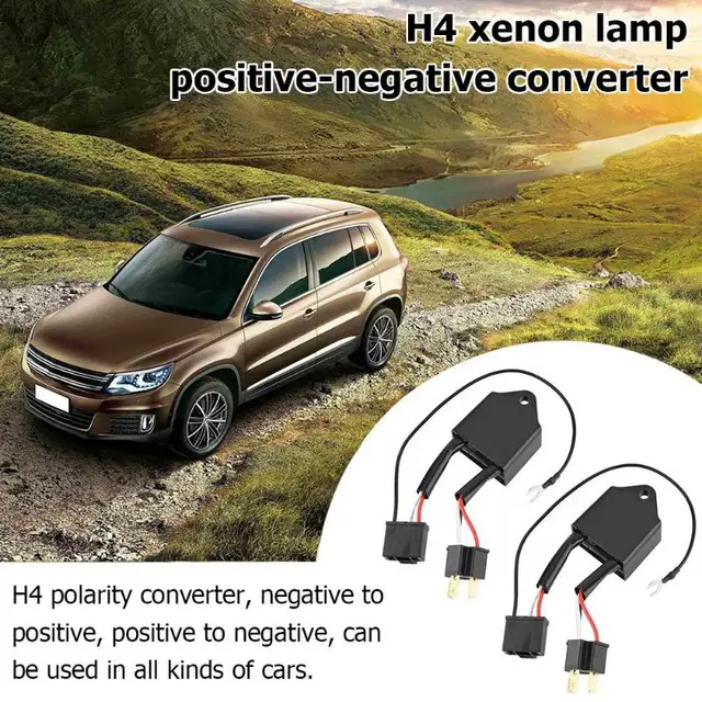 OKBY Adattatore Polarità H4 Per LED Auto - 2 Pezzi Convertitore Negativo/Positivo Per Fari | Cablaggio Facile | Impermeabile - Foto 8