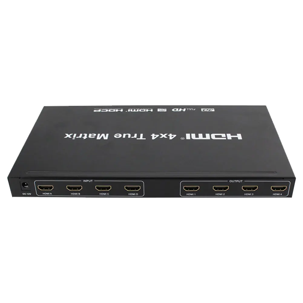 HDMI матричный коммутатор 4X4 4 в 4 высокой четкости матричный HDMI 1,4 поддержка 4K 2K 3D ТВ сплиттер пульт дистанционного управления 4K 1080P коммутатор