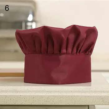 

Unisex Comfortable Adjustable Kitchen Baker Chef Cap Elastic Catering Cook Hat