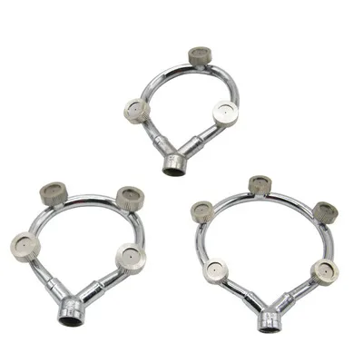 Rozsdamentes Acél Többfejű Kerek Porlasztó Fúvóka Gyűrűs Sprinkler Fej Mobil Permetezőhöz Mushroo A Kerti Víz Ködhöz - Image 6