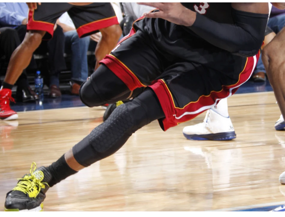 Баскетбольный протектор колена компрессионный рукав сотовая Поддержка эластичный протектор колена