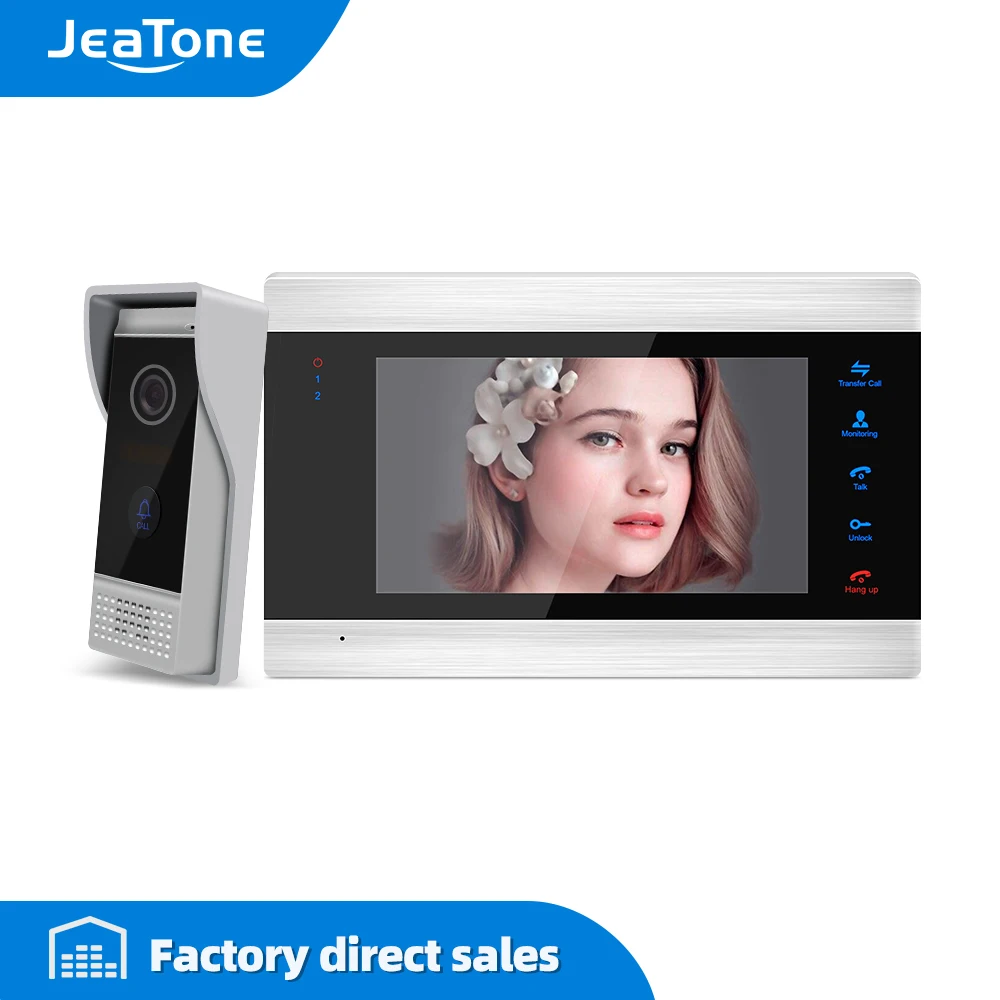 JeaTone 7 &quotцветной видео дверной звонок Домофон Система 1200TVL Высокое разрешение