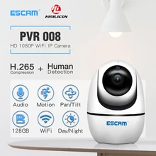 ESCAM PVR008 IP камера беспроводная wifi камера видеонаблюдения камера безопасности автоматическое слежение CCTV камера с ИК ночного видения двухстороннее аудио
