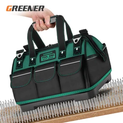 Greener – sac à outils multifonction en tissu Oxford 1680D pour électricien, sac de rangement étanche Anti chute à poches multiples 