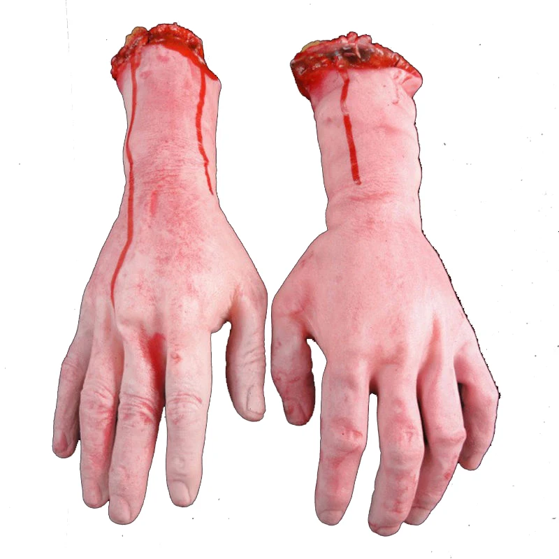 NEW Life like Severed Scary Cut Off Bloody Fake Latex size Arm Hand Halloween Prop Haunted Party Decoration | Дом и сад