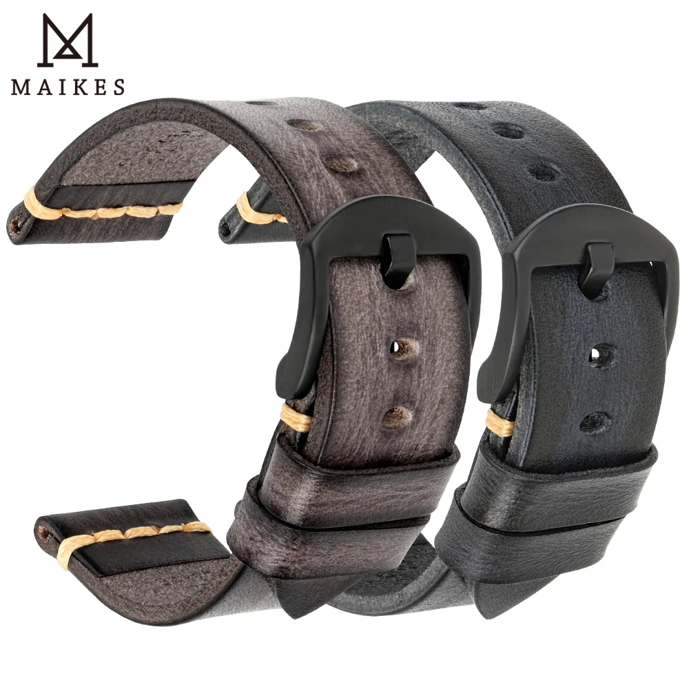 Handmade Vintage Vegetable Tanned Leather Watch Strap