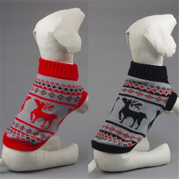 

Small Pet Dog Winter Warm Pullover Coat Tops Toy Dog Clothes Sweater Knitwear Puppy Coat Outwear Costume#