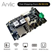 Up2stream pro v3 wi-fi e bluetooth receptor de áudio módulo placa de circuito com spotify conectar dlna airplay i2s saída analógica