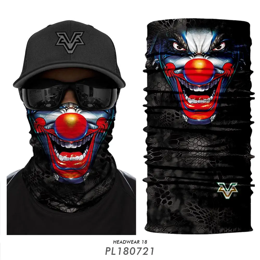 3D камуфляжная повязка на голову Braga Cuello на открытом воздухе шеи Buffs Joker Anonymous бесшовные бандана череп мотоциклетная маска для лица Зимний Шарф - Цвет: PL180721