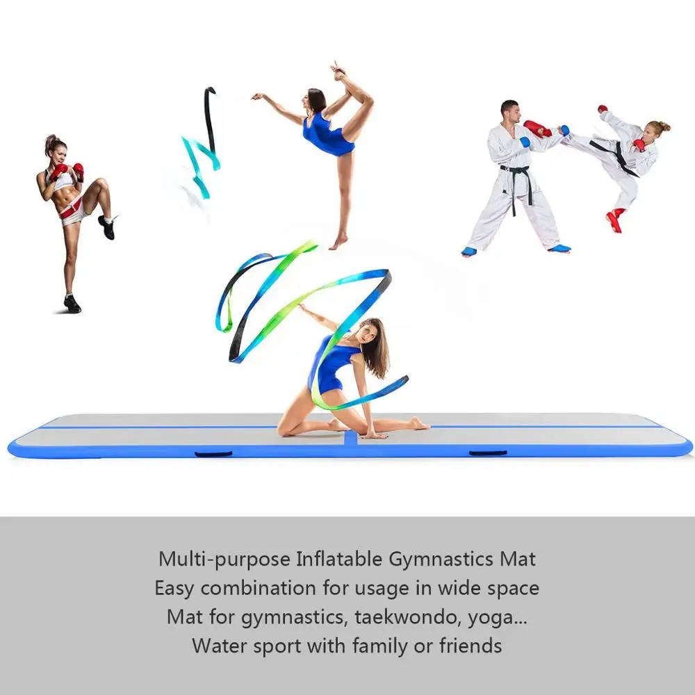 thumbnail image 2 of PPXIA Gymnastics Mat Inflatable Tumbling Mat 3M/4M/5M/6M Tumble Track, Air Gym Track With Electric Air Pump For Home Use/Cheerleading 2 of 14