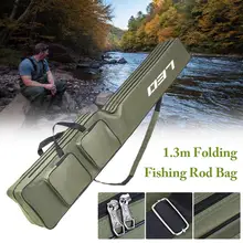 Складной двойной живот живота сумка для рыболовных снастей 1,3 метров Европейская библиотечная рыболовная морская леща сумка двухслойная Складная удочка Ba
