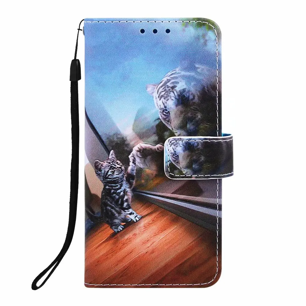 Для samsung Galaxy A70 A50 A40 A20 Эйфелева башня Тигр Печать Флип Бумажник кожаный Слот для карт Стенд окрашенный чехол для сотового телефона - Цвет: 7