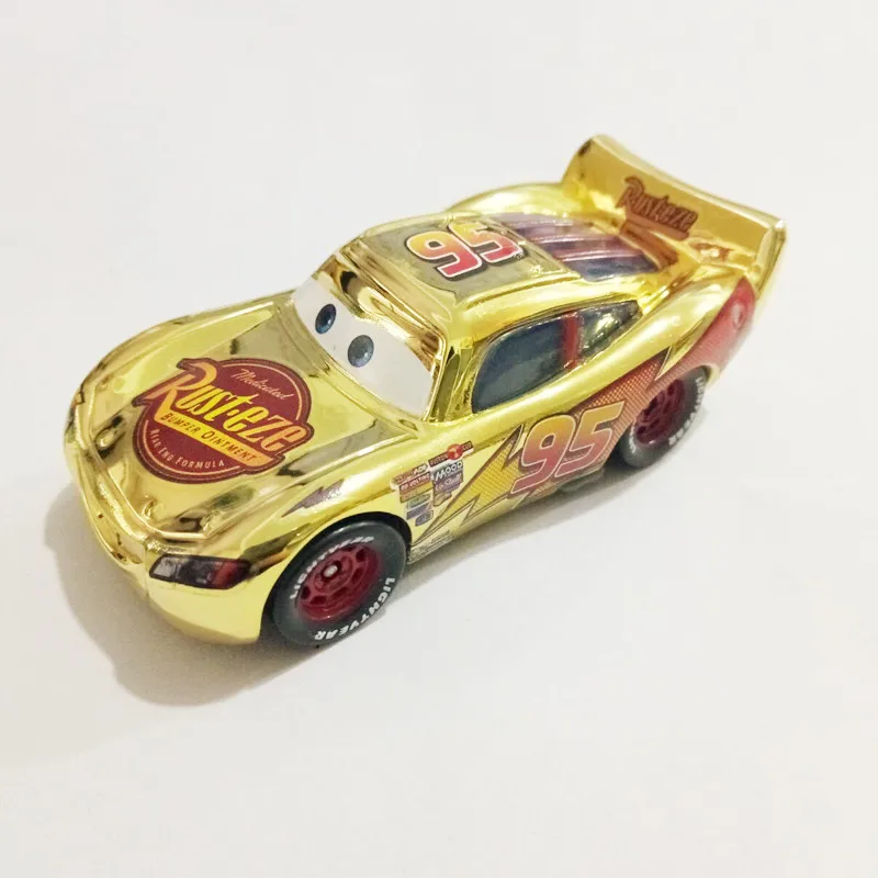 Disney Pixar тачки ракета фейерверки Маккуин матер литья под давлением модель автомобиля мультфильм автомобиль игрушки мальчик Рождественский подарок - Цвет: Gold McQueen
