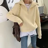 HziriP OL Outwear Pullovers Tops Thick Warm Bottoming Sweater Women New Autumn Winter Elegant Turtleneck Zipper Knitted Sweaters 6